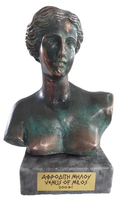 Bronze-Büste Aphrodite Venus, 12,5 cm, Marmorsockel