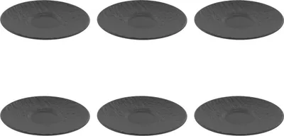 Produktbild von Villeroy & Boch MANUFACTURE ROCK Untertasse 15,5cm 6er Set schwarz grau Porzella