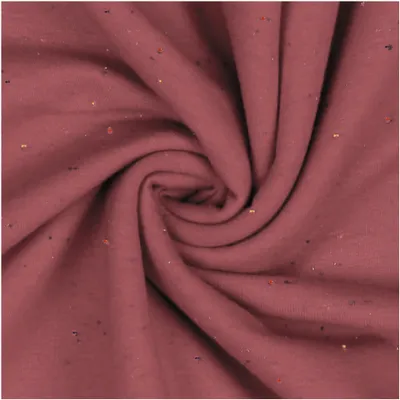 Sweat-Stoff Cosy Colours in Altrosé – Drapiert für Bekleidung und Nähprojekte.