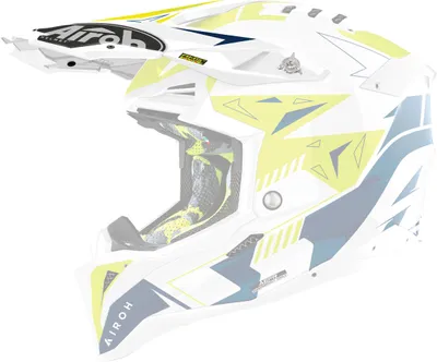 Zdjęcie produktu dla Daszek do kasku Airoh Aviator 3 Spin Glossy White Yellow
