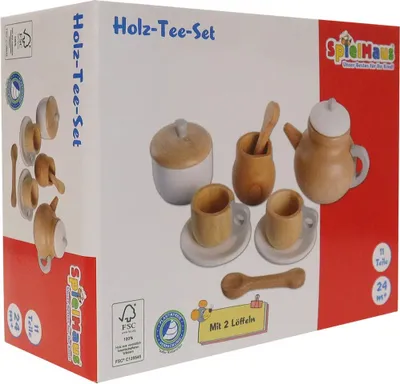 Produktbild von SpielMaus Küche Holz Tee-Set 11-teilig