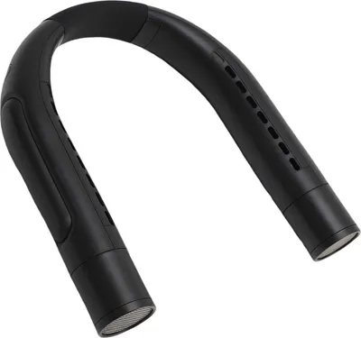 Produktbild von Tragbarer Nackenventilator 3 Geschwindigkeiten Leise Langlebig Wiederaufladbar Tragbarer persönlicher Ventilator für Reisen Strand Camping Radfahren Schwarz