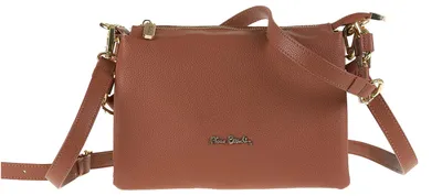 Produktbild von Damen Schultertasche, echtes Leder, Pierre Cardin, Reißverschluss, verstellbarer Trageriemen, Italy