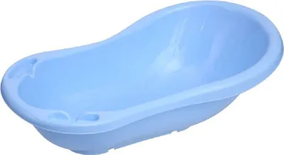 Image de Lorelli Baignoire pour bébé avec compartiments de rangement, 84 cm de long, forme ergonomique dès la naissance bleu