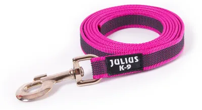 Produktbild von IDC Color & Gray gumierte Leine, 20 mm x 1 m ohne Schlaufe, Pink-Grau