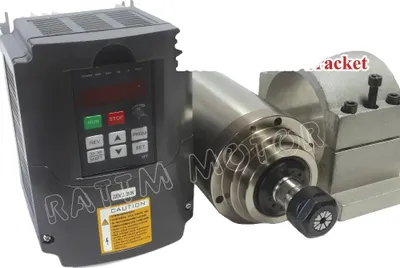 Zdjęcie produktu dla Silnik wrzeciona CNC, moc 3 kW, chłodzony wodą, praca z dużą prędkością