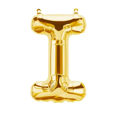 Produktbild von Folienballon Buchstabe I, gold, ca. 80 cm, für Luftbefüllung