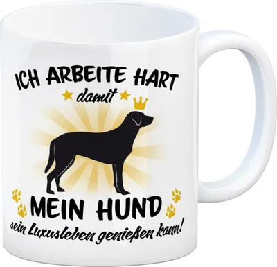 Produktbild von Ich arbeite hart für das Luxusleben meines Hundes Haustier Kaffeebecher