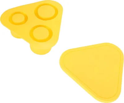 Zdjęcie produktu dla Cylinder Ice Cubes Tray Easy Release Hollow 3pcs Capacity Silicone Cup Ice Mould with Lid for Drink Coffee Cocktail Yellow