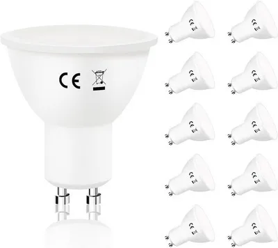 Zdjęcie produktu dla ZMH LED GU10 żarówka zimna biała 6W żarówka energooszczędna 5000K kąt świecenia 110°spot 10szt.