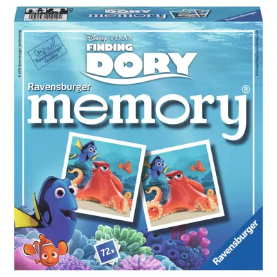 Produktbild von 72 Karten Ravensburger Kinderspiel Legekartenspiel Findet Dory memory 21219