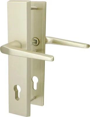 Produktbild von Alpertec Schutzbeschlag Tira Drücker/Drücker Aluminium neusilber 72 mm