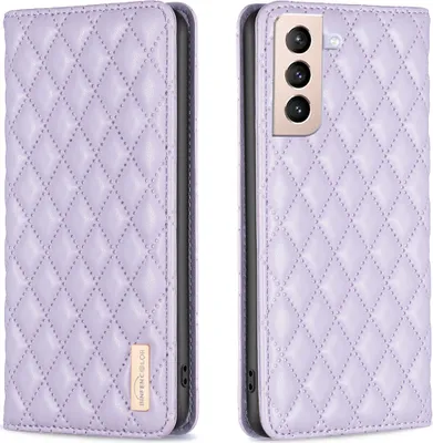 Image de Galaxy S21+ 5G Case, Elegant Flip Leather Case with Card Slots and Stand for Samsung Galaxy S21 Plus 5G Purple