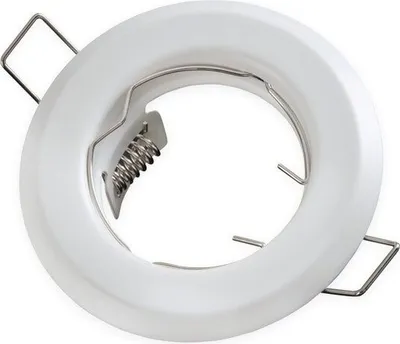 Zdjęcie produktu dla Reflektor wpuszczany GU10 Ø60mm otwór aluminiowy i gniazdo GU5.3 do żarówek LED, aluminium szczotkowane białe matowe okrągłe