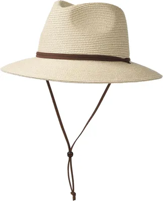 Produktbild von Strohhut mit breiter Krempe, UV-Schutz, Kinnriemen, verstellbarer Sonnenhut, für Strand