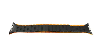 Immagine prodotto di Cinturino SYSTEM-S 38 40 41 mm in silicone flessibile magnetico per Apple Watch Smartwatch Nero Arancione