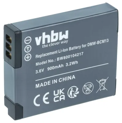 Produktbild von vhbw Akku kompatibel mit Panasonic Lumix DMC-ZS30 Kamera (900 mAh, 3,6 V, Li-Ion)
