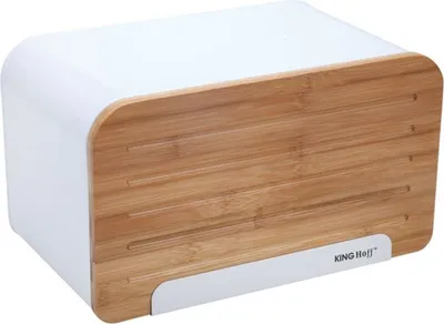 Produktbild von Kinghoff Toaster KH-1072 mit Bambusschneidebrett weiß