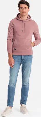 Produktbild von Ombre Clothing Herren-Kapuzenpullover mit Kapuze Okoello dunkelpink M