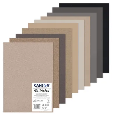Immagine prodotto di CANSON MI-TEINTES A3 160g, carta colorata, confezione da 10 fogli