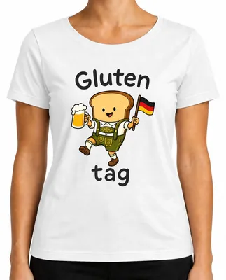 Imagen del producto de Camiseta para celíacos, pantalones de cuero, cerveza, , camisa tradicional, vestido tradicional, camiseta de mujer, blanca, talla S