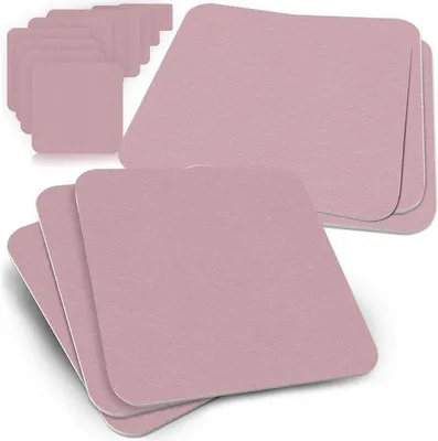 Image de Sous-verres carrés roses pour bière, 50 pièces, en bois naturel