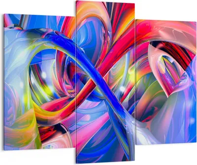 Produktbild von Bild auf Leinwand - Leinwandbild - Abstrakt grafik grafiken farben - 130x100cm - Wand Bild - Wanddeko - Leinwanddruck - Bilder - Kunstdruck - Leinwand bilder - Wandkunst - CB130x100-2294