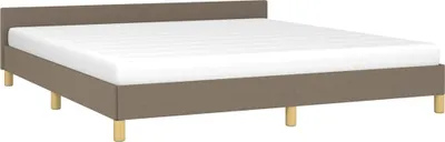 Produktbild von vidaXL Bettgestell ohne Matratze Taupe 180x200 cm Stoff