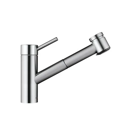 Image de KWC Inox 2, mélangeur de lavabo, acier inoxydable, haute pression