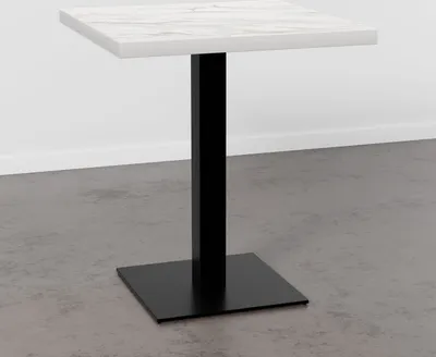 Produktbild von Bistrotisch 80x80 cm | D4448 LV Marmor Weiß | Gusseisengestell