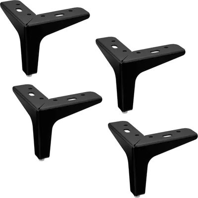 Produktbild von SOTECH Möbelfuß VICTOR 100 mm schwarz matt – Möbelbein Stahl (4 Stück)