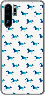 Produktbild von MuchoWow® Handyhülle Schutzhülle Hülle für Telefoonhoesje Huawei P30 Pro Mädchen - Pferde - Kristall - Muster - Mädchen - Blau - Kinder - Kind Silikon Softcase Handy Hülle - Schutzdeckel