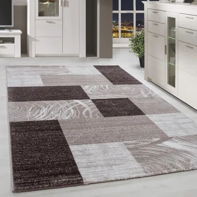 Zdjęcie produktu dla Homebyhome Dywan do salonu – dywan o nowoczesnym, abstrakcyjnym wzorze, dywan z krótkim włosiem, miękki i łatwy w pielęgnacji, wymiary: 140 x 200 cm