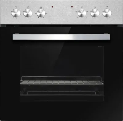 Produktbild von PKM Einbauherd Set Backofen silber Glaskeramikkochfeld rahmenlos Oberhitze