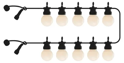 Productafbeelding van Sirius Home Lucas, 10 lampen, LED, Wit, Binnen/buiten, Zwart, 6 Watt