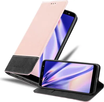 Immagine prodotto di Cadorabo custodia per Samsung Galaxy A6 PLUS 2018 custodia protettiva in rosa SHandy custodia a libro custodia in Pelle finta