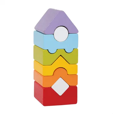 Image de Cubika Tour d'empilage de bois petite