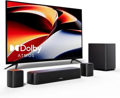 Image de Barre de son 5.1 canaux avec Dolby Atmos - 330 watts - 40 cm - Noir - Pour home cinéma