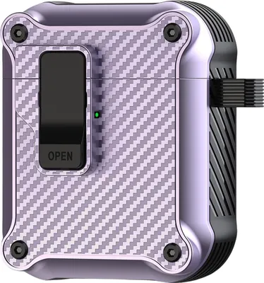 Produktbild von Mobigear Racing Clip  Apple AirPods 2 Hardcase Hülle - Lila