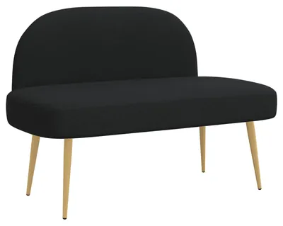 Immagine prodotto di Panchina imbottita con schienale Nero 110 x 60 x 76 cm