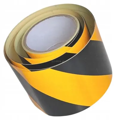 Produktbild von INTRA P2824R Reflektorband glatt gelb-schwarz 100mm