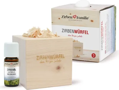 Image de ZirbenFamilie Set de cubes et d'huile d'arolle