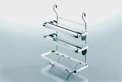 Produktbild von LINERO K 16 Rollenhalter verchromt mit Spezial-Schneidekante/Relingsystem