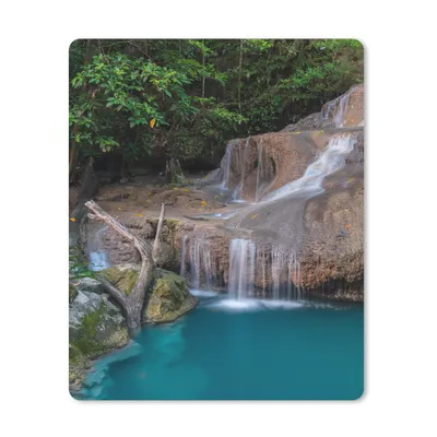Produktbild von MuchoWow® Mauspad Mousepad Wasserfall - Felsen - Landschaft 30x40 cm - Mousepads - Maus Mat - Pad - Mausunterlage - Mausmatten