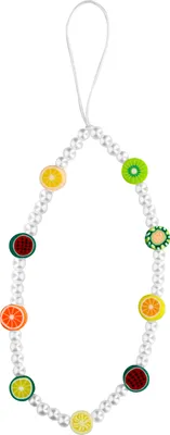 Immagine prodotto di Avizar, catenina per cellulare, 25 cm, bracciale decorativo con perline a forma di frutta, multicolore
