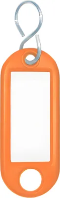 Produktbild von WEDO Schlüsselanhänger S Haken orange aus Kunststoff 100 Stück