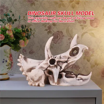 Obrázok produktu pre Živica Dinosaurus Triceratops lebka Model simulované kostry Home Office Display Dekoratívne remeslo