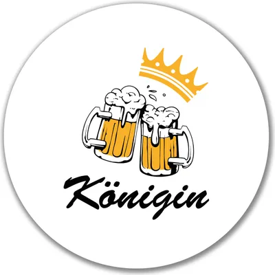 Produktbild von Huuraa Aufkleber Königin Schützenfest 10cm rund Sticker Geschenkidee
