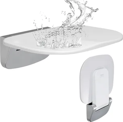 Produktbild von Folding Shower Seat 13.6'' x 12.8'' Wall Mounted Shower Bench 450 lbs