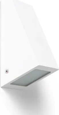Produktbild von Wandleuchte Außen Metall und Glas Ruzafa Weiß